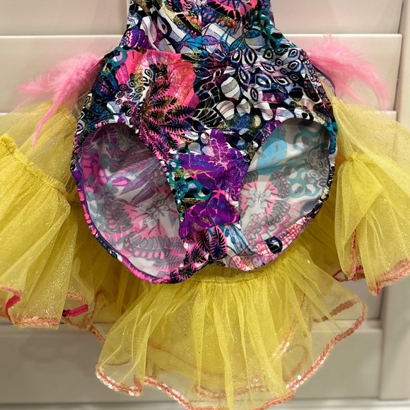 Colorful Dance Costume with Yellow and Pink Accents - Picture 4 of 8